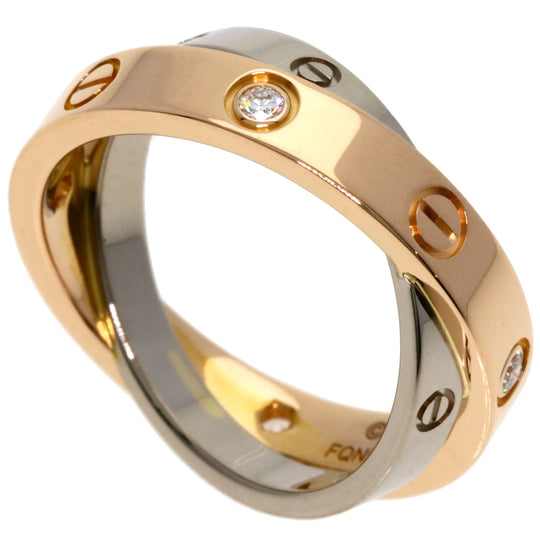 CARTIER Ring 18K Pink Gold gold Be Love Diamond #49