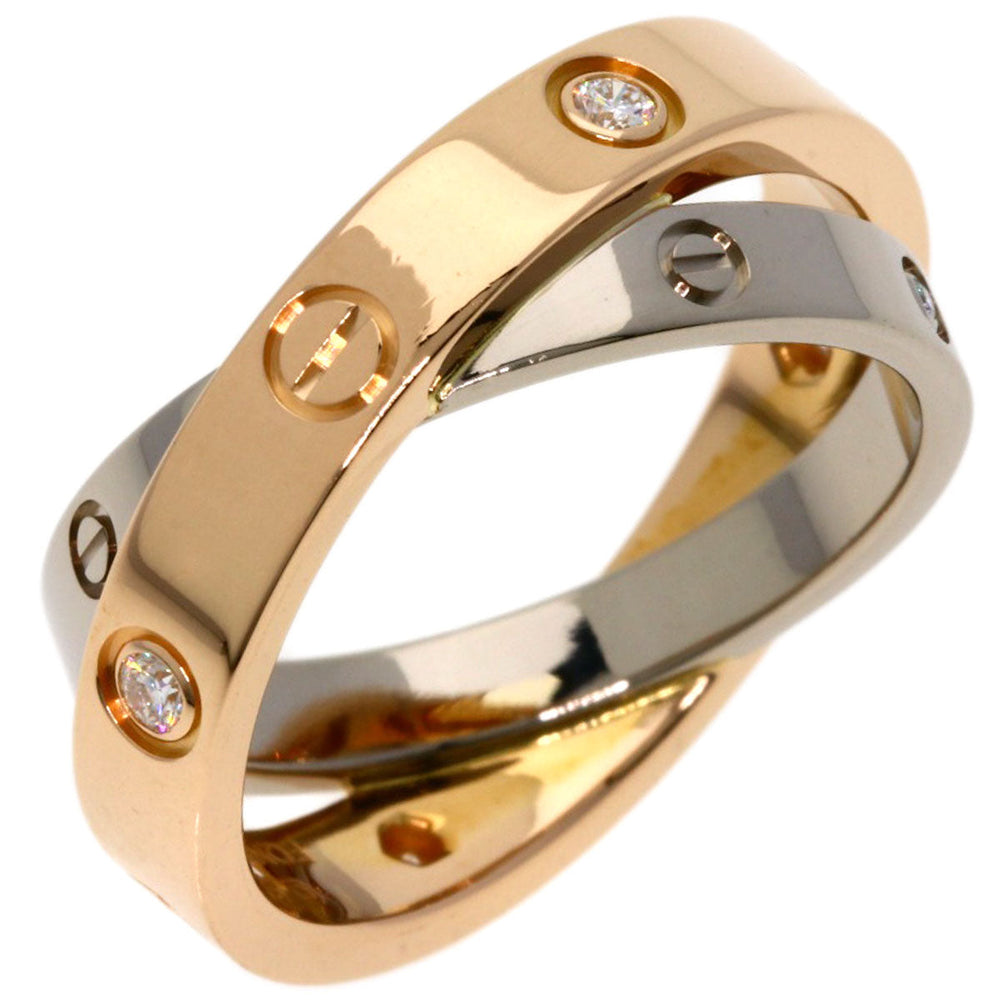 CARTIER Ring 18K Pink Gold gold Be Love Diamond #49