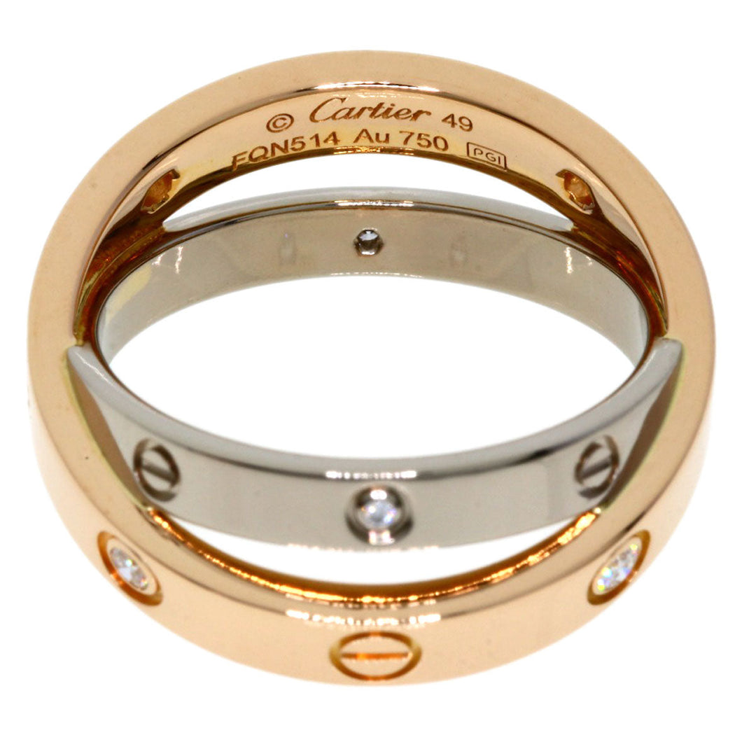 CARTIER Ring 18K Pink Gold gold Be Love Diamond #49
