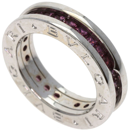 BVLGARI Ring K18WG Silver B-zero1 B-zero One 1 Band XS Garnet #47