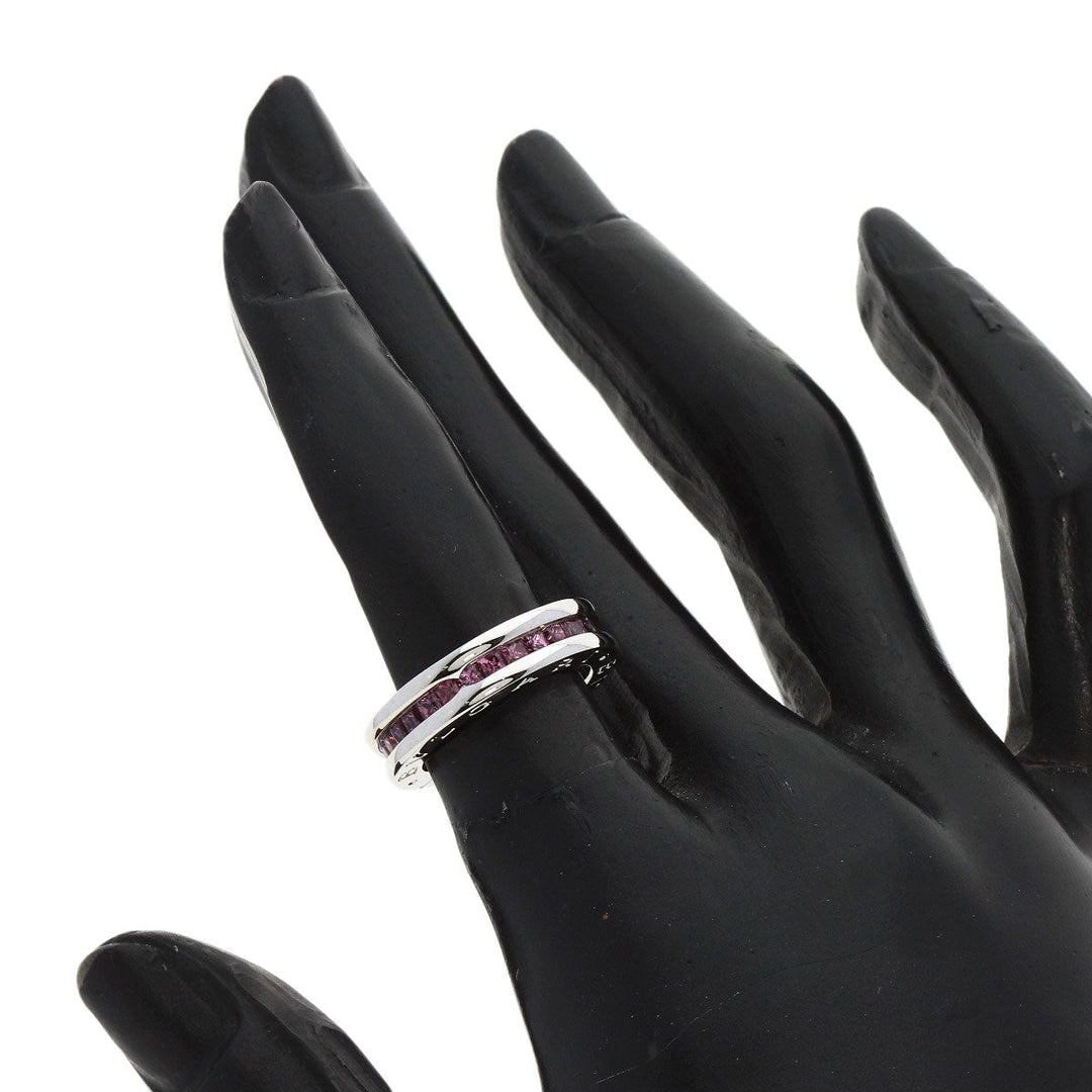 BVLGARI Ring K18WG Silver B-zero1 B-zero One 1 Band XS Garnet #47