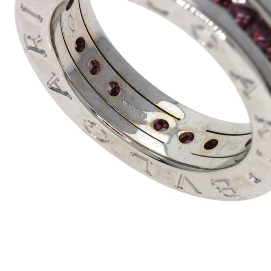 BVLGARI Ring K18WG Silver B-zero1 B-zero One 1 Band XS Garnet #47