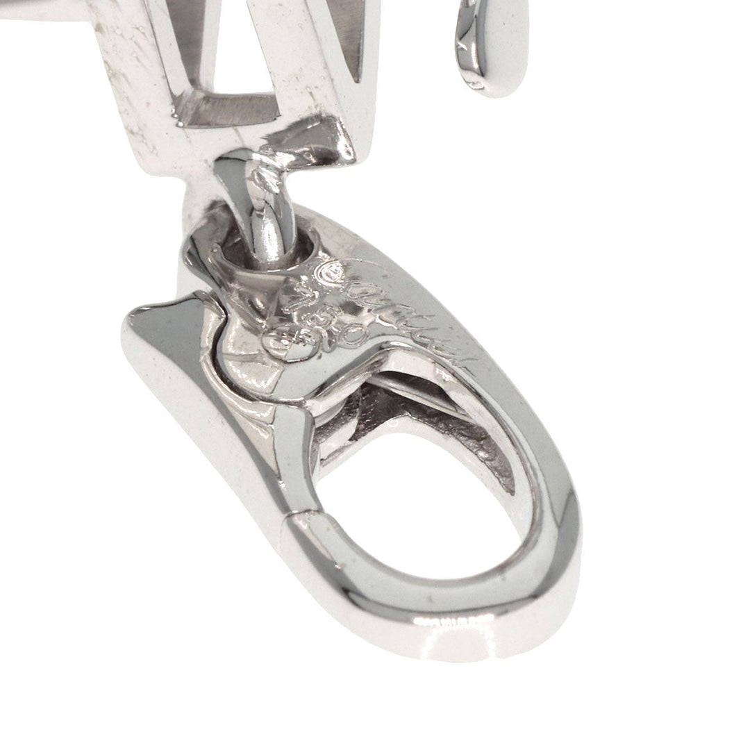 CARTIER Pendant top K18WG Silver Airplane Charm Women Used Authentic