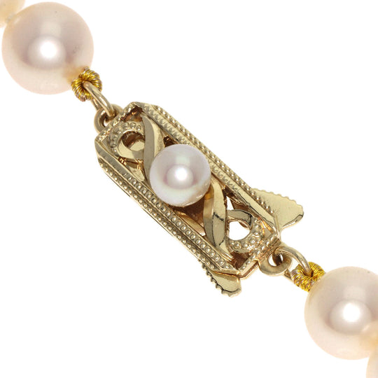 MIKIMOTO Necklace K14YG white Akoya pearl Pearl Women Used Authentic