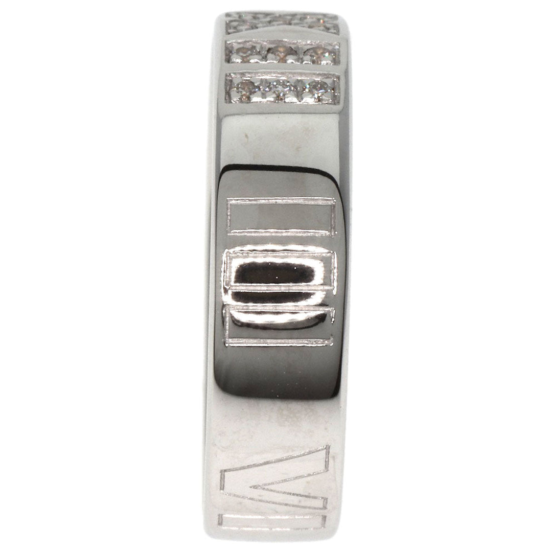 TIFFANY&Co. Ring K18WG Silver Atlas Diamond Women Used Authentic