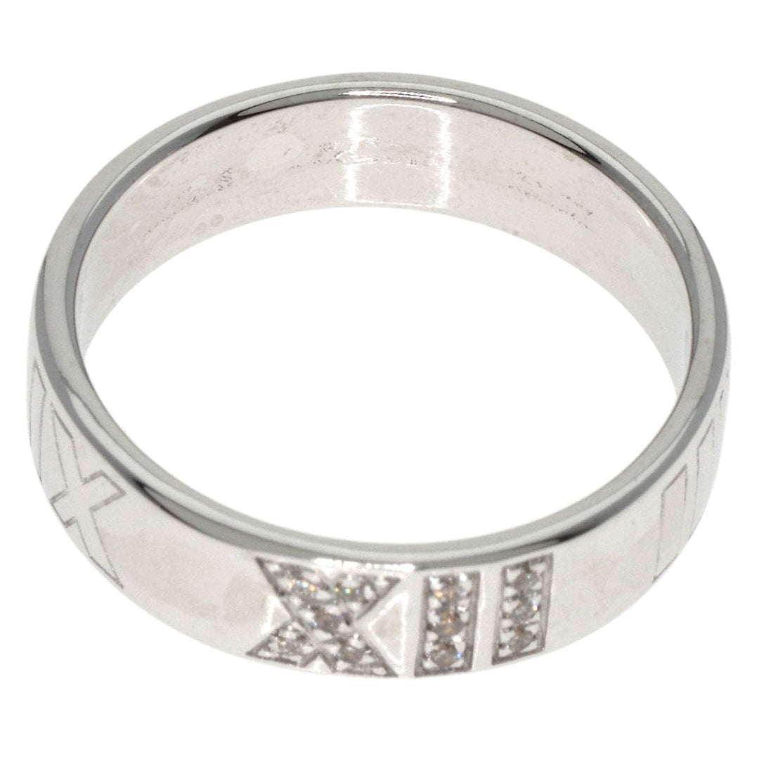 TIFFANY&Co. Ring K18WG Silver Atlas Diamond Women Used Authentic