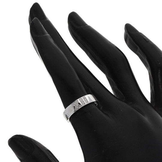 TIFFANY&Co. Ring K18WG Silver Atlas Diamond Women Used Authentic