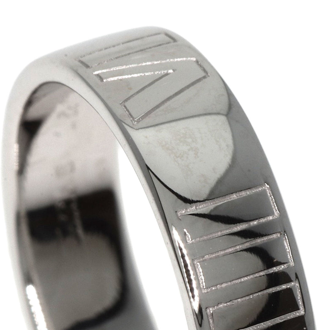 TIFFANY&Co. Ring K18WG Silver Atlas Diamond Women Used Authentic