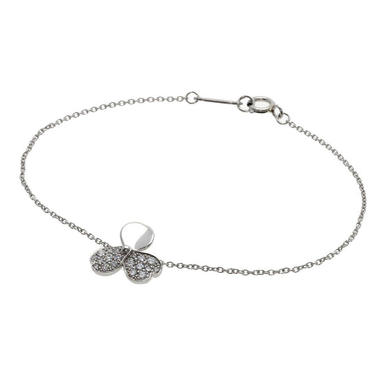 TIFFANY&Co. bracelet PT950 Silver Paper Flower Diamond