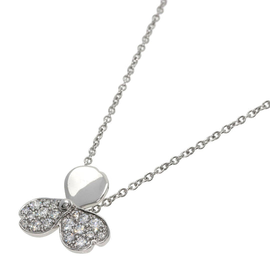 TIFFANY&Co. bracelet PT950 Silver Paper Flower Diamond