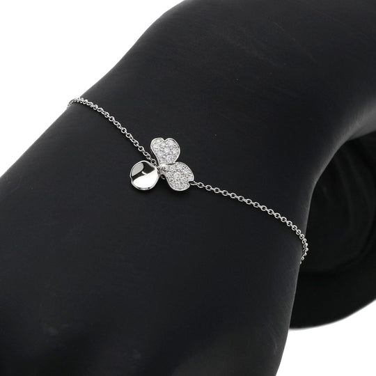 TIFFANY&Co. bracelet PT950 Silver Paper Flower Diamond