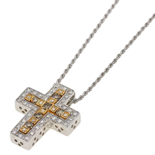 Damiani Necklace K18WG , K18PG Silver Belle epoch diamond Women Used Authentic