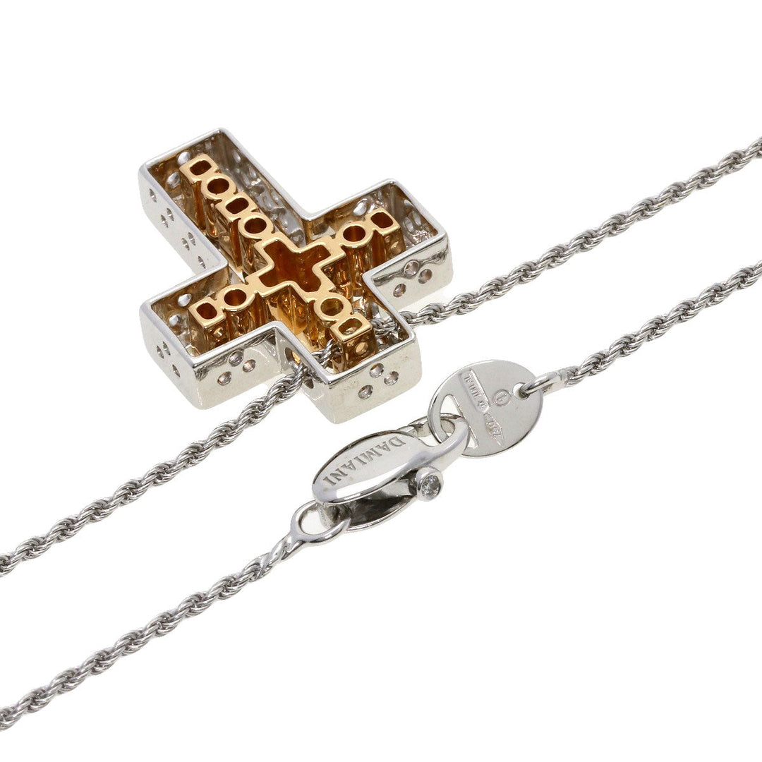 Damiani Necklace K18WG , K18PG Silver Belle epoch diamond Women Used Authentic
