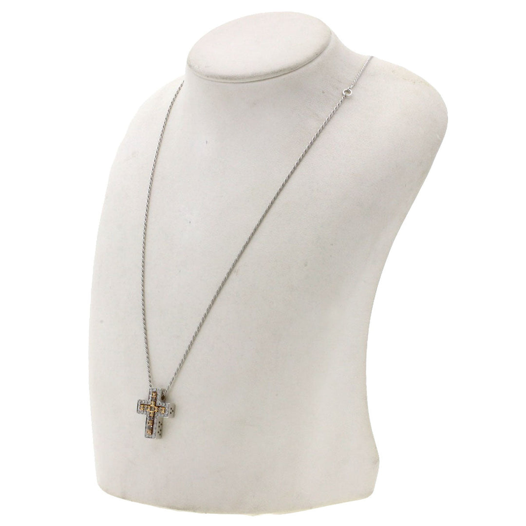 Damiani Necklace K18WG , K18PG Silver Belle epoch diamond Women Used Authentic