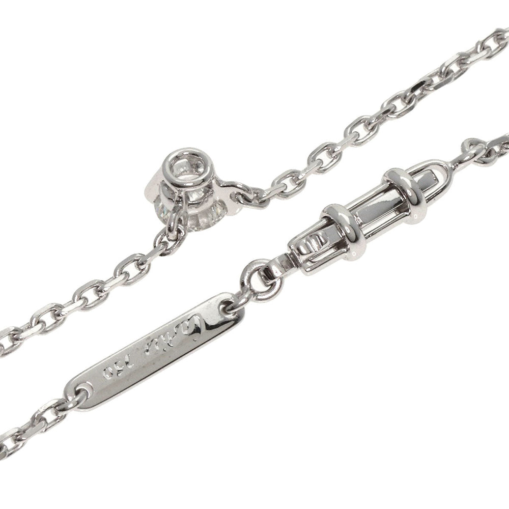 CARTIER Necklace K18WG Silver Solitaire diamond
