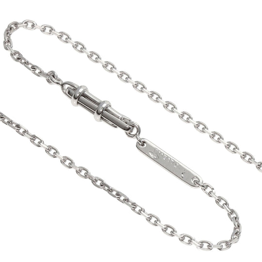 CARTIER Necklace K18WG Silver Solitaire diamond
