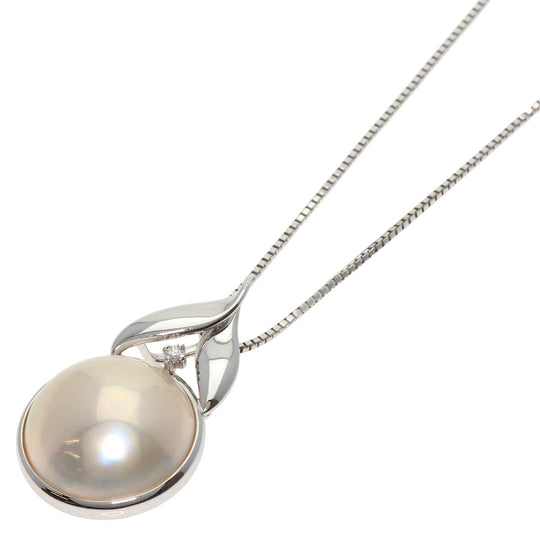 TASAKI Necklace K18WG Silver Mabe Pearl Pearl
