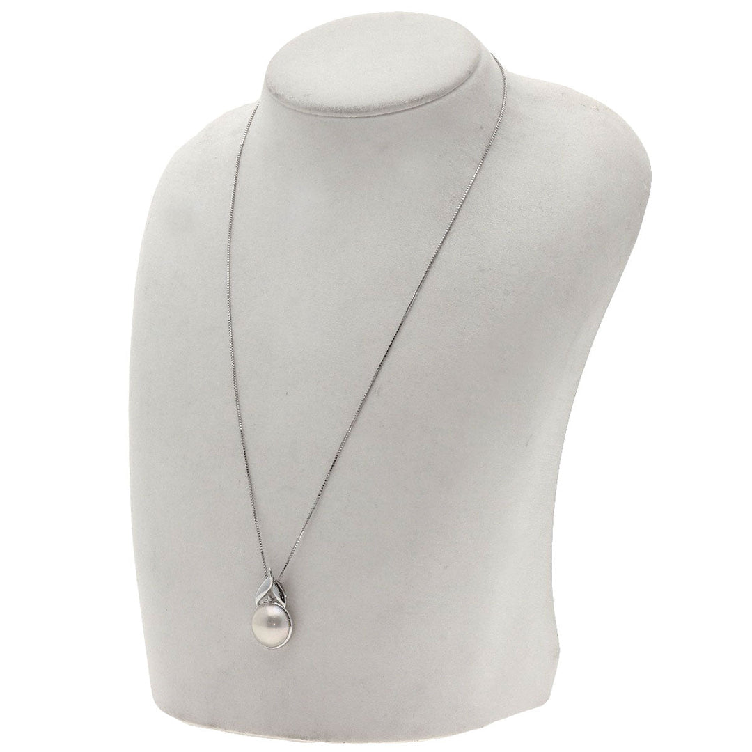 TASAKI Necklace K18WG Silver Mabe Pearl Pearl