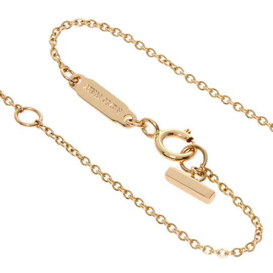 TIFFANY&Co. Necklace 18K Pink Gold gold T Smile Mini Pink Sapphire Women Used Authentic