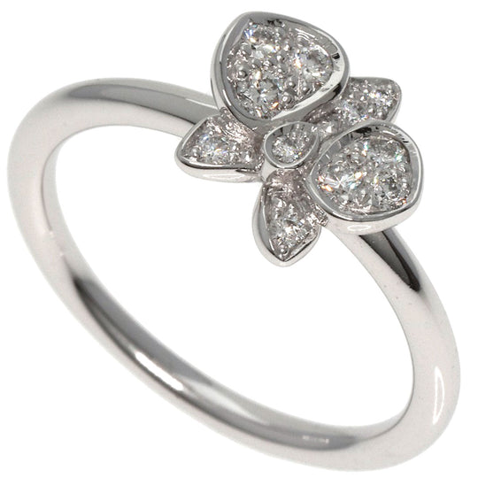 CARTIER Ring K18WG Silver Caress d'Orchidee Diamond #48