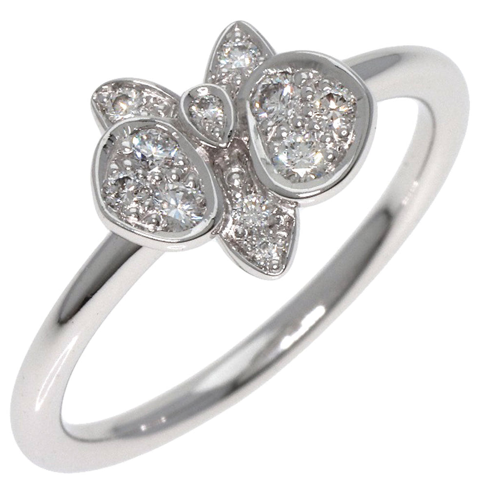 CARTIER Ring K18WG Silver Caress d'Orchidee Diamond #48