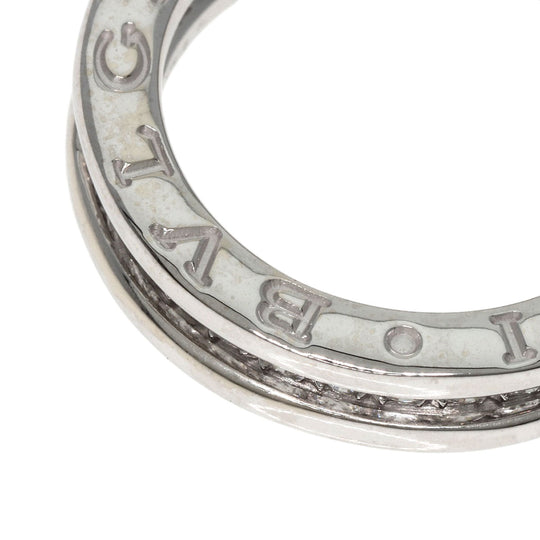 BVLGARI Ring K18WG Silver B-zero1 B-zero1 Diamond 1 Band XS #47 Women Used Authentic