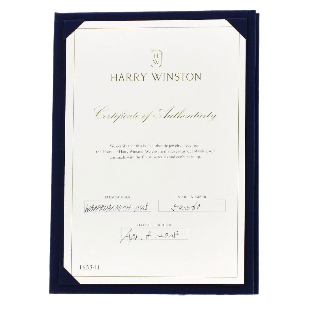 HARRY WINSTON Ring PT950 Silver Half Diamond