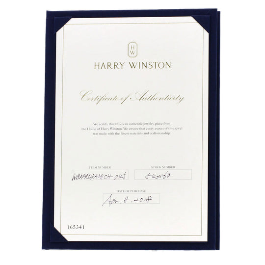 HARRY WINSTON Ring PT950 Silver Half Diamond