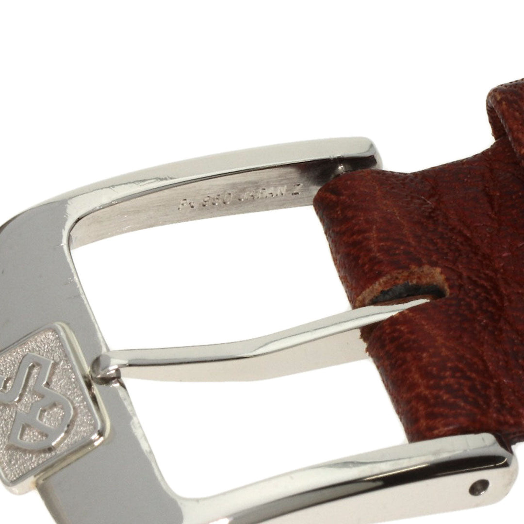 SEIKO Watches Quartz SBGS005 9587-7000 PT950 , leather Silver Grand Seiko Silver dial mens Used Authentic