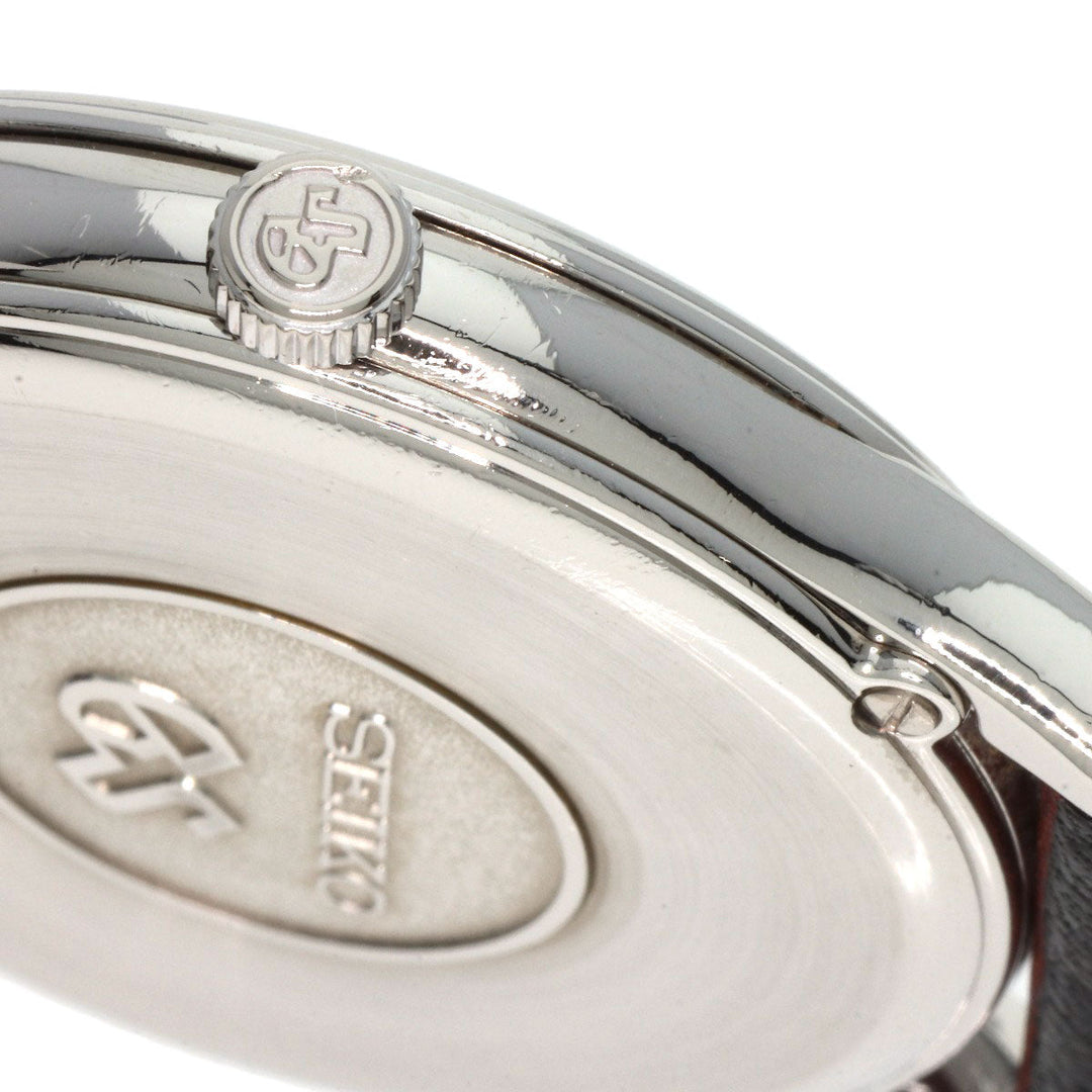 SEIKO Watches Quartz SBGS005 9587-7000 PT950 , leather Silver Grand Seiko Silver dial mens Used Authentic