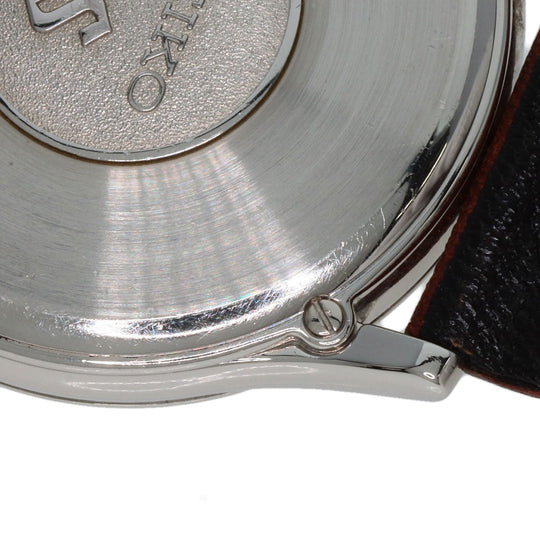 SEIKO Watches Quartz SBGS005 9587-7000 PT950 , leather Silver Grand Seiko Silver dial mens Used Authentic