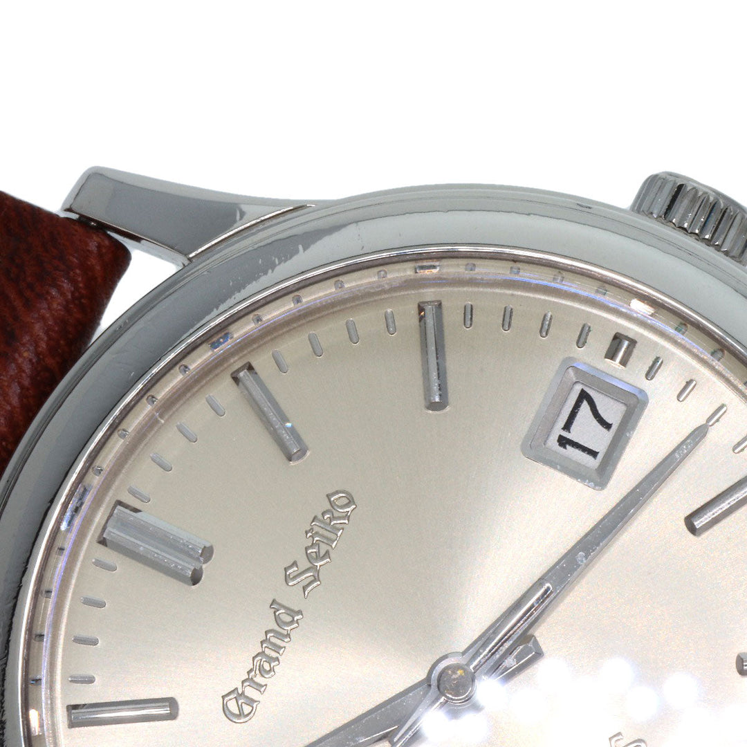 SEIKO Watches Quartz SBGS005 9587-7000 PT950 , leather Silver Grand Seiko Silver dial mens Used Authentic