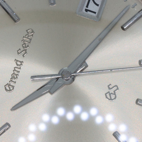 SEIKO Watches Quartz SBGS005 9587-7000 PT950 , leather Silver Grand Seiko Silver dial mens Used Authentic