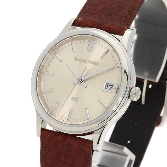 SEIKO Watches Quartz SBGS005 9587-7000 PT950 , leather Silver Grand Seiko Silver dial mens Used Authentic