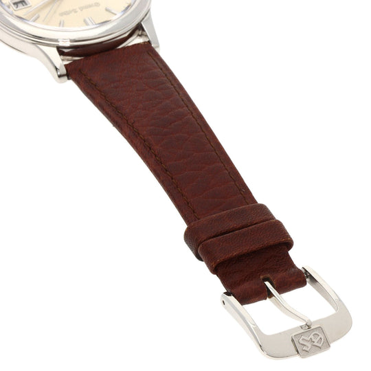 SEIKO Watches Quartz SBGS005 9587-7000 PT950 , leather Silver Grand Seiko Silver dial mens Used Authentic