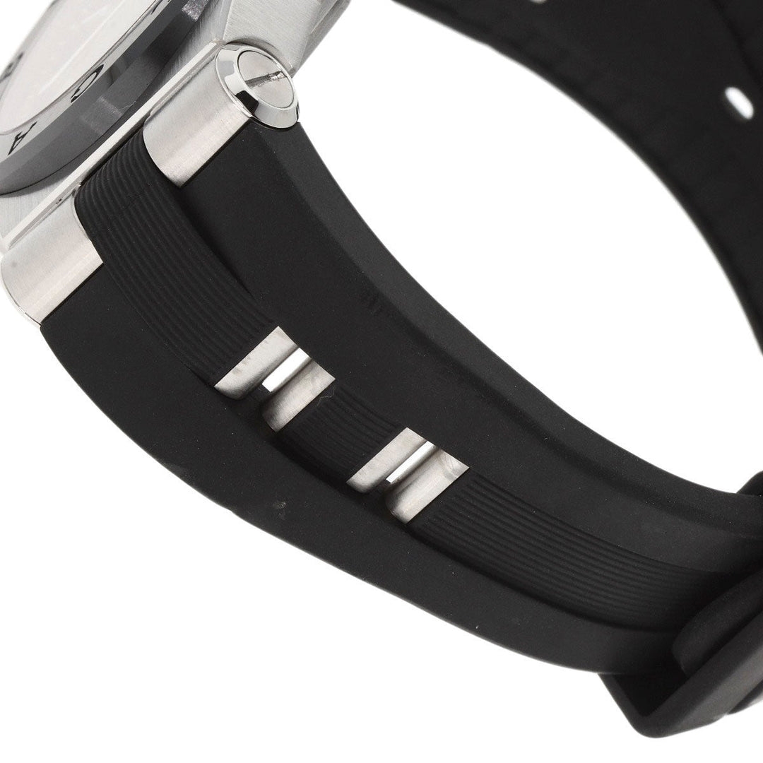 BVLGARI Watches Mechanical Automatic DG42SC Stainless Steel, Rubber, Ceramic Silver Diagono Date Ceramic black dial mens Used Authentic