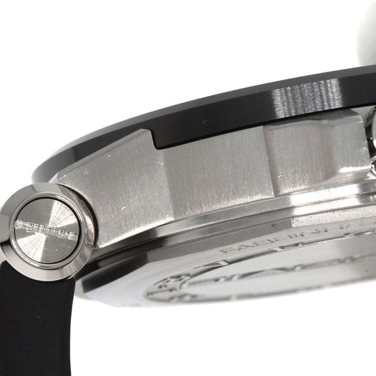 BVLGARI Watches Mechanical Automatic DG42SC Stainless Steel, Rubber, Ceramic Silver Diagono Date Ceramic black dial mens Used Authentic
