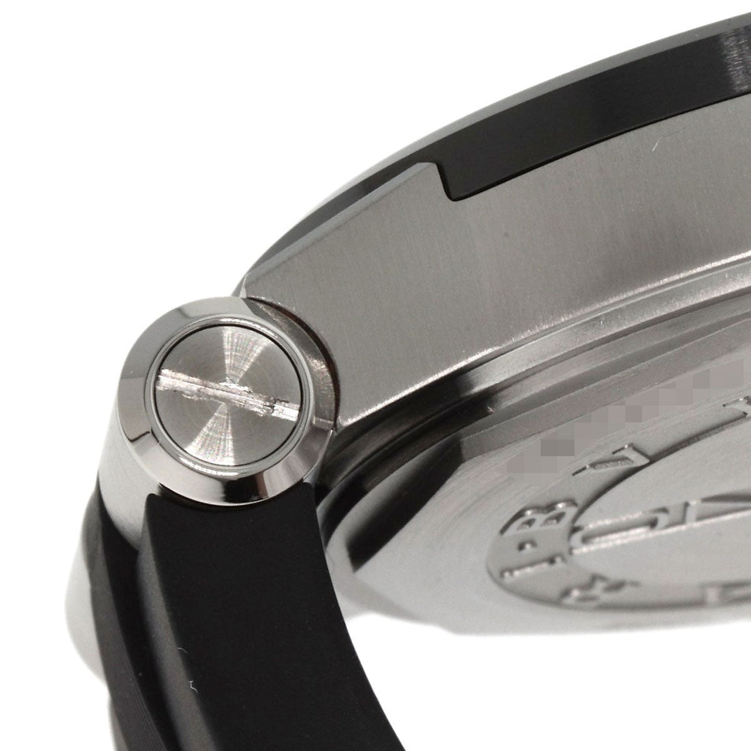 BVLGARI Watches Mechanical Automatic DG42SC Stainless Steel, Rubber, Ceramic Silver Diagono Date Ceramic black dial mens Used Authentic