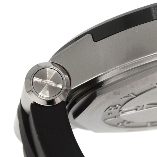 BVLGARI Watches Mechanical Automatic DG42SC Stainless Steel, Rubber, Ceramic Silver Diagono Date Ceramic black dial mens Used Authentic