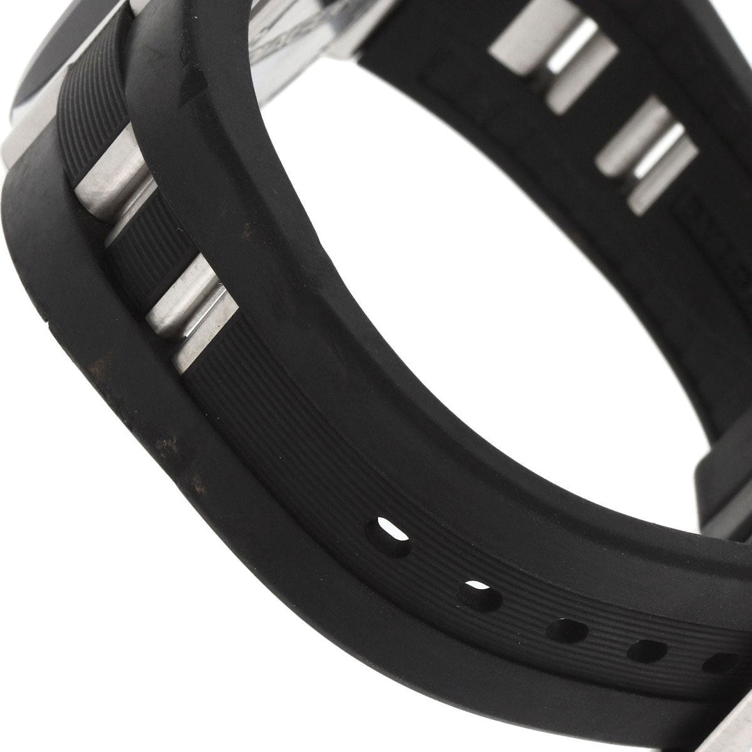 BVLGARI Watches Mechanical Automatic DG42SC Stainless Steel, Rubber, Ceramic Silver Diagono Date Ceramic black dial mens Used Authentic