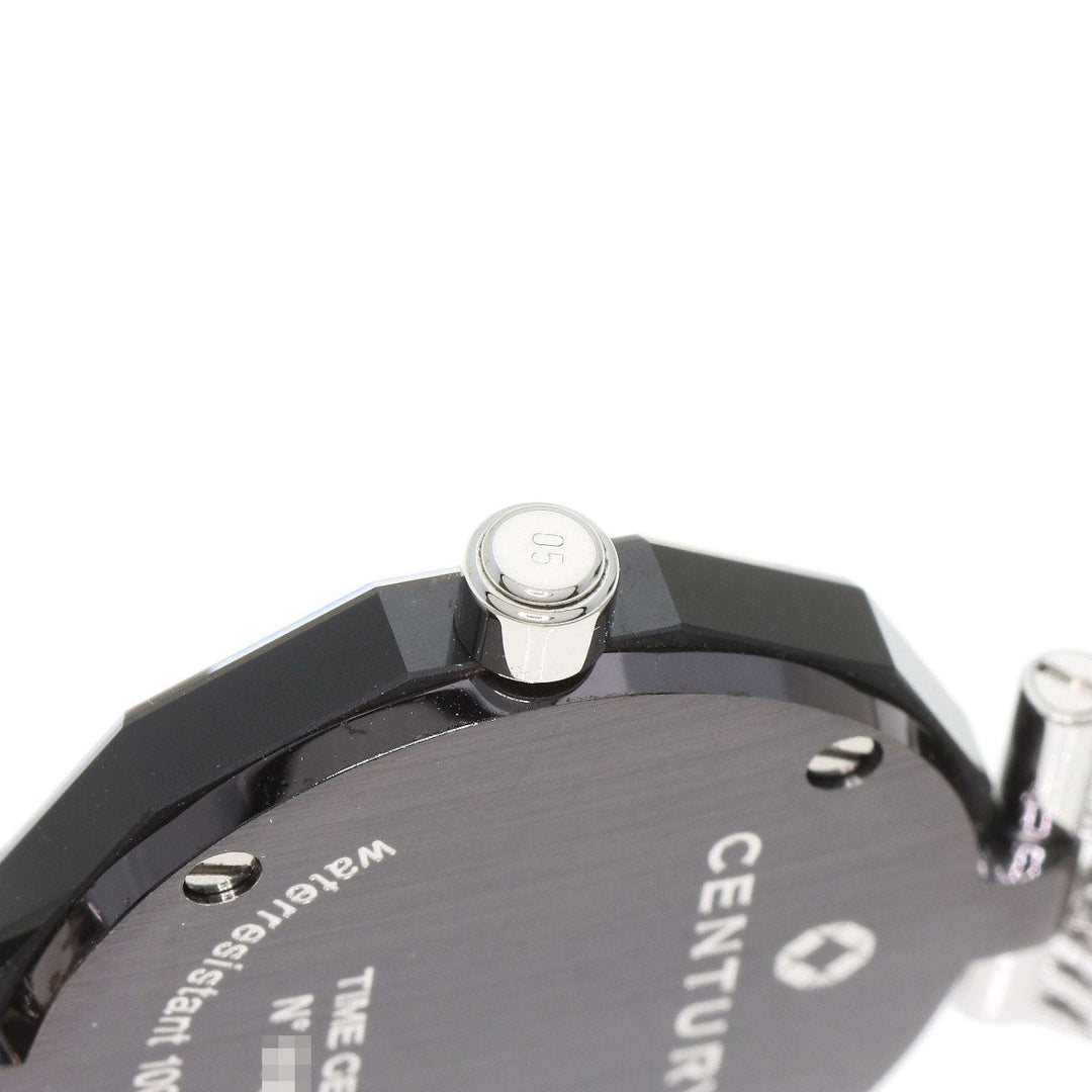 CENTURY Watches Quartz Stainless Steel , Stainless Steel Silver Time Gem 1P Diamond Blue shell dial Women Used Authentic