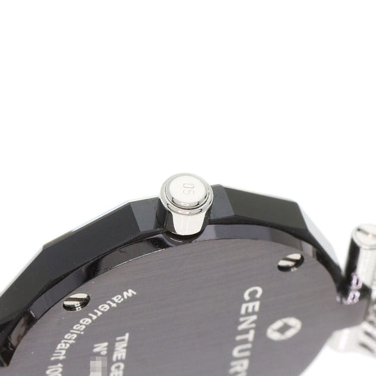 CENTURY Watches Quartz Stainless Steel , Stainless Steel Silver Time Gem 1P Diamond Blue shell dial Women Used Authentic