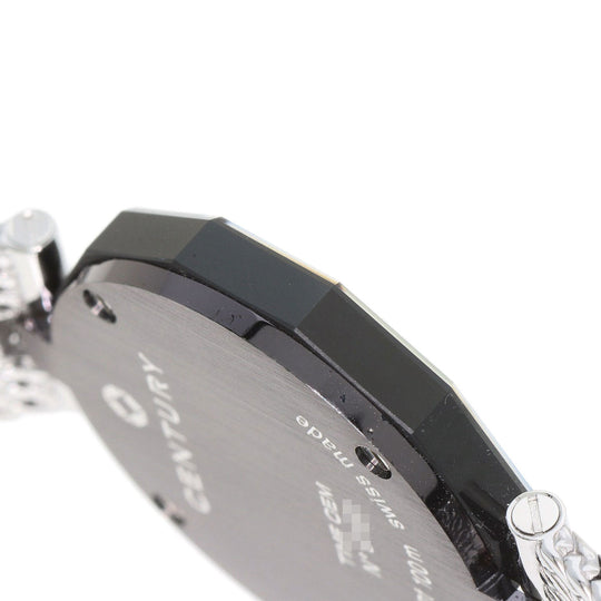 CENTURY Watches Quartz Stainless Steel , Stainless Steel Silver Time Gem 1P Diamond Blue shell dial Women Used Authentic