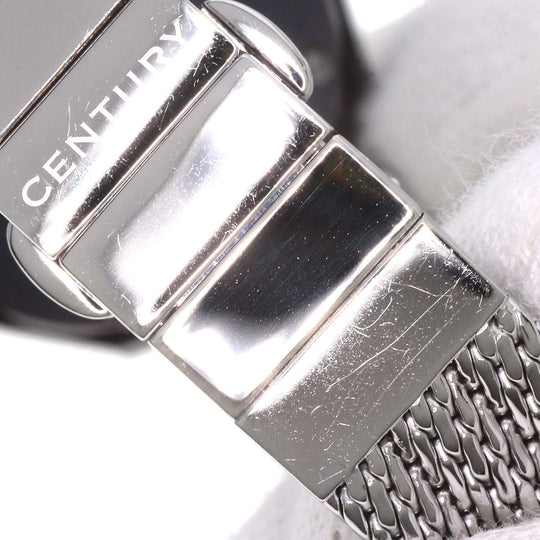 CENTURY Watches Quartz Stainless Steel , Stainless Steel Silver Time Gem 1P Diamond Blue shell dial Women Used Authentic