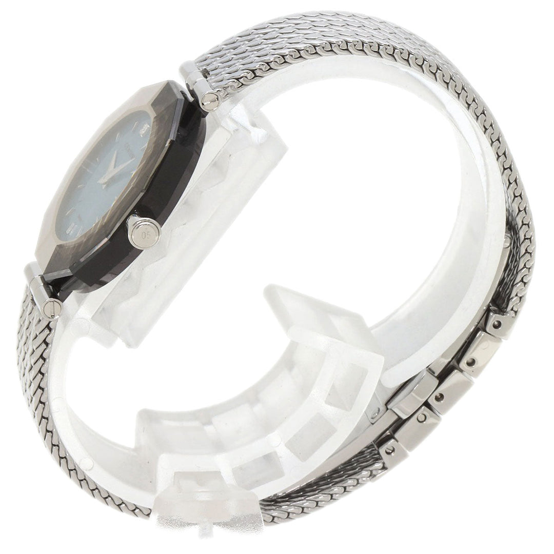CENTURY Watches Quartz Stainless Steel , Stainless Steel Silver Time Gem 1P Diamond Blue shell dial Women Used Authentic