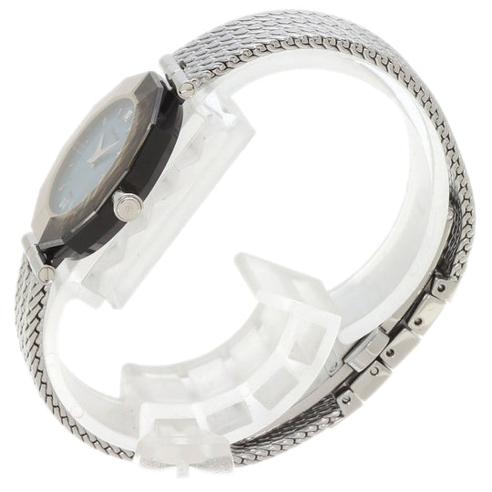 CENTURY Watches Quartz Stainless Steel , Stainless Steel Silver Time Gem 1P Diamond Blue shell dial Women Used Authentic