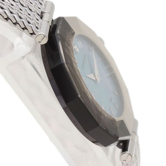 CENTURY Watches Quartz Stainless Steel , Stainless Steel Silver Time Gem 1P Diamond Blue shell dial Women Used Authentic