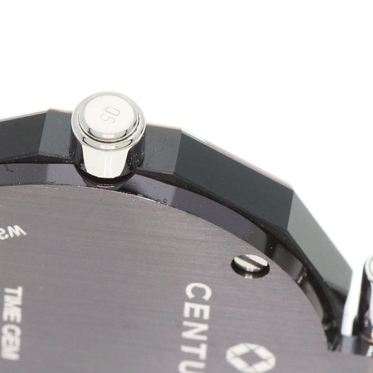 CENTURY Watches Quartz Stainless Steel , Stainless Steel Silver Time Gem 1P Diamond Blue shell dial Women Used Authentic