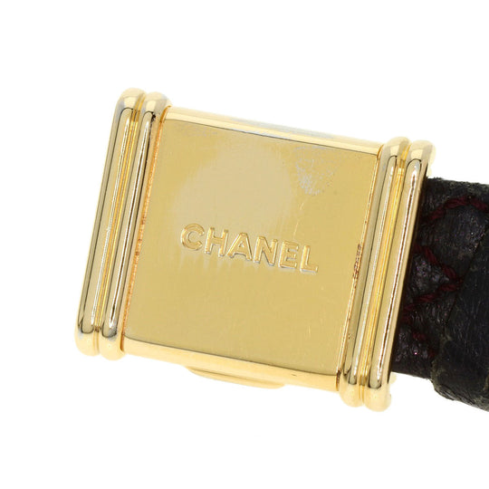 CHANEL Watches Quartz H0090 K18YG, leather gold Premiere black dial Women Used Authentic