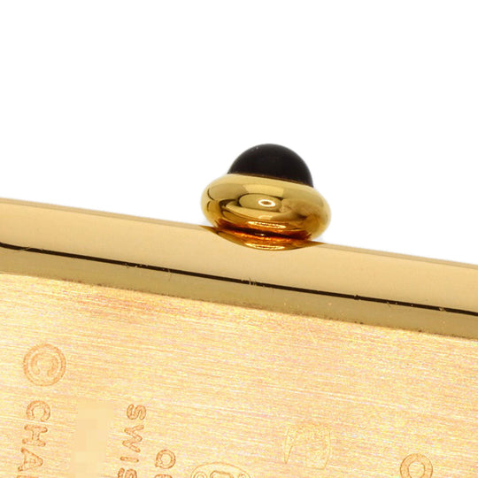 CHANEL Watches Quartz H0090 K18YG, leather gold Premiere black dial Women Used Authentic